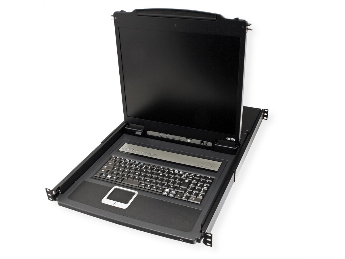 ATEN CL1308N Commutateur KVM, 48cm TFT, VGA, PS/2-USB, 8 ports, FR-Layout