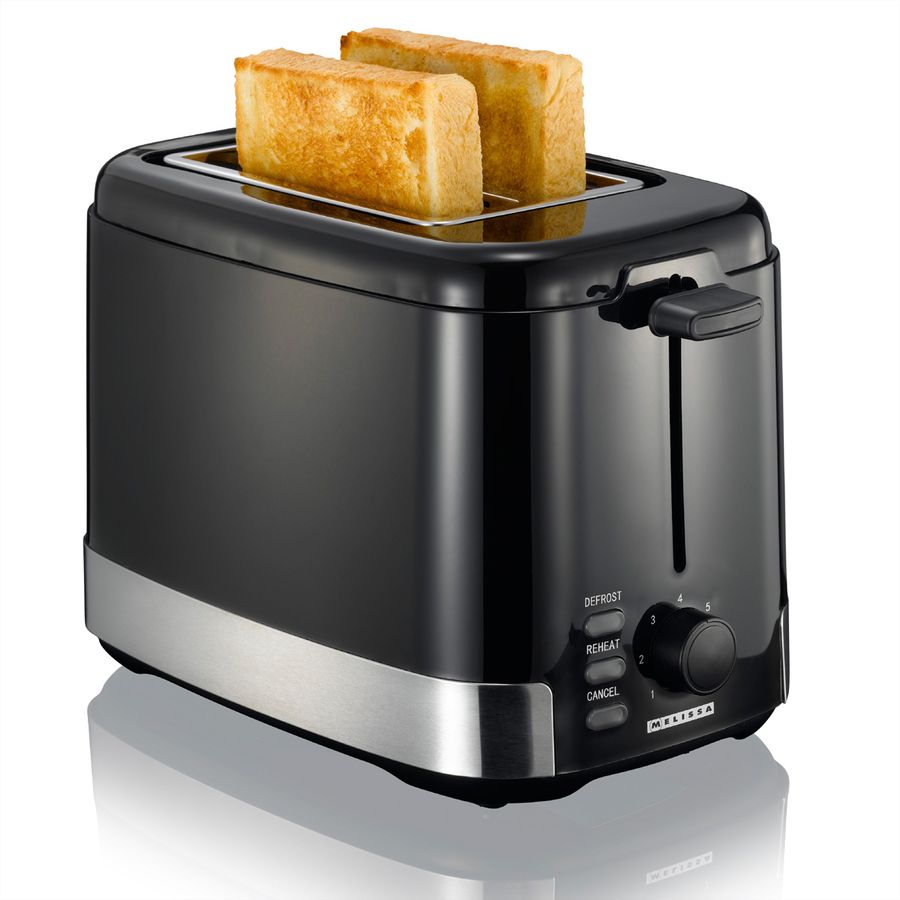 Melissa Toaster 16140148, Standtoaster, schwarz/SS, 800W