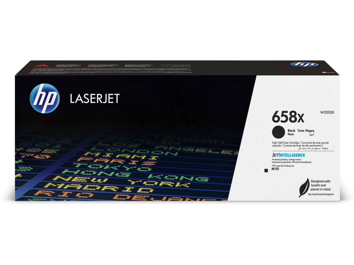 HP 658X Schwarz Original LaserJet Tonerkartusche mit hoher Reichweite