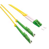 ROLINE Câble FO duplex 9/125µm, LSH/LC, APC, LSOH, jaune, 0,5 m