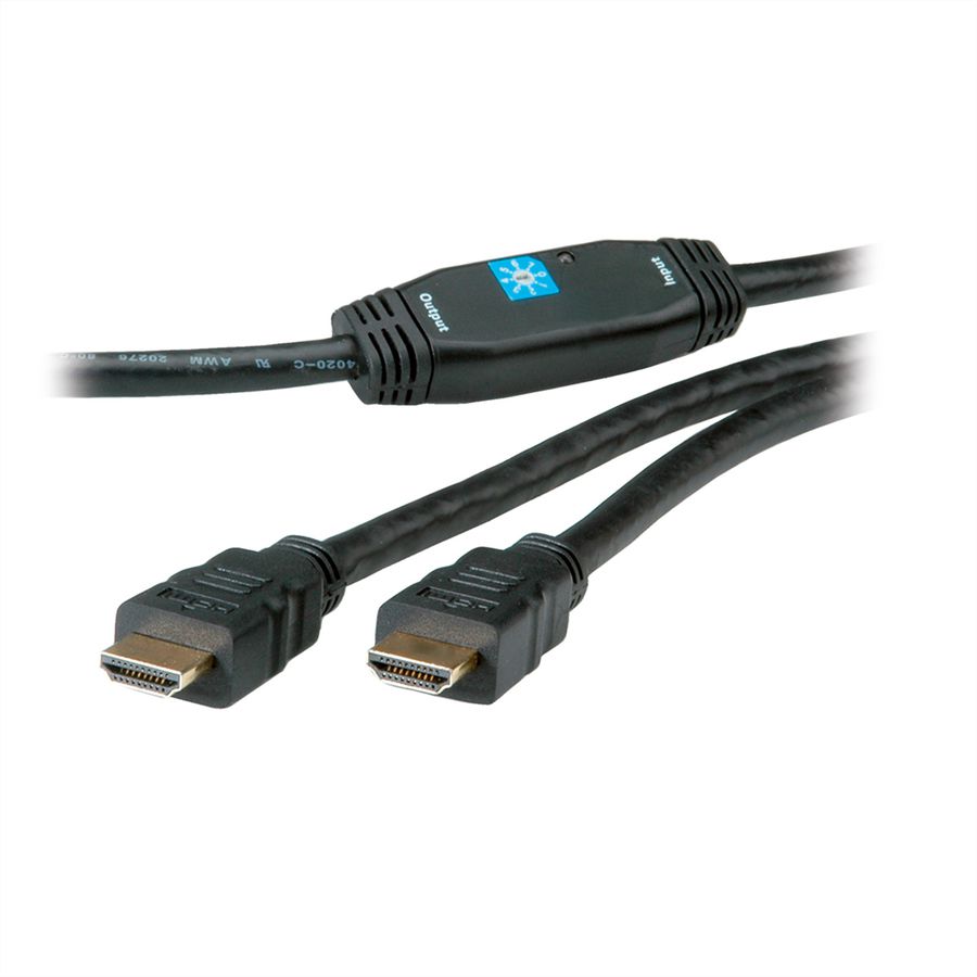 ROLINE Câble HDMI High Speed, M - M, avec Repeater, 30 m