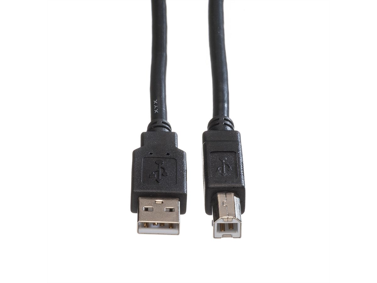 ROLINE Câble USB 2.0 Type A-B, noir, 3 m