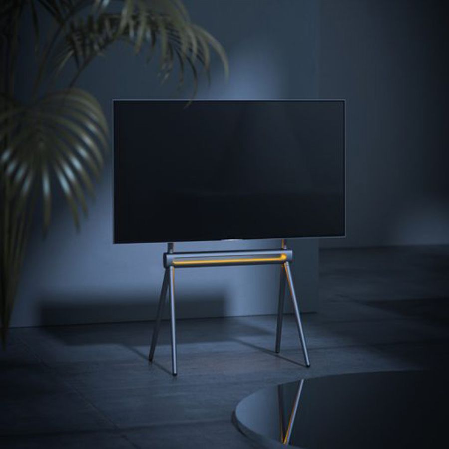 Hagor Système de pieds Elia Studio Shine Grey, système de stand autonome, noir/gris