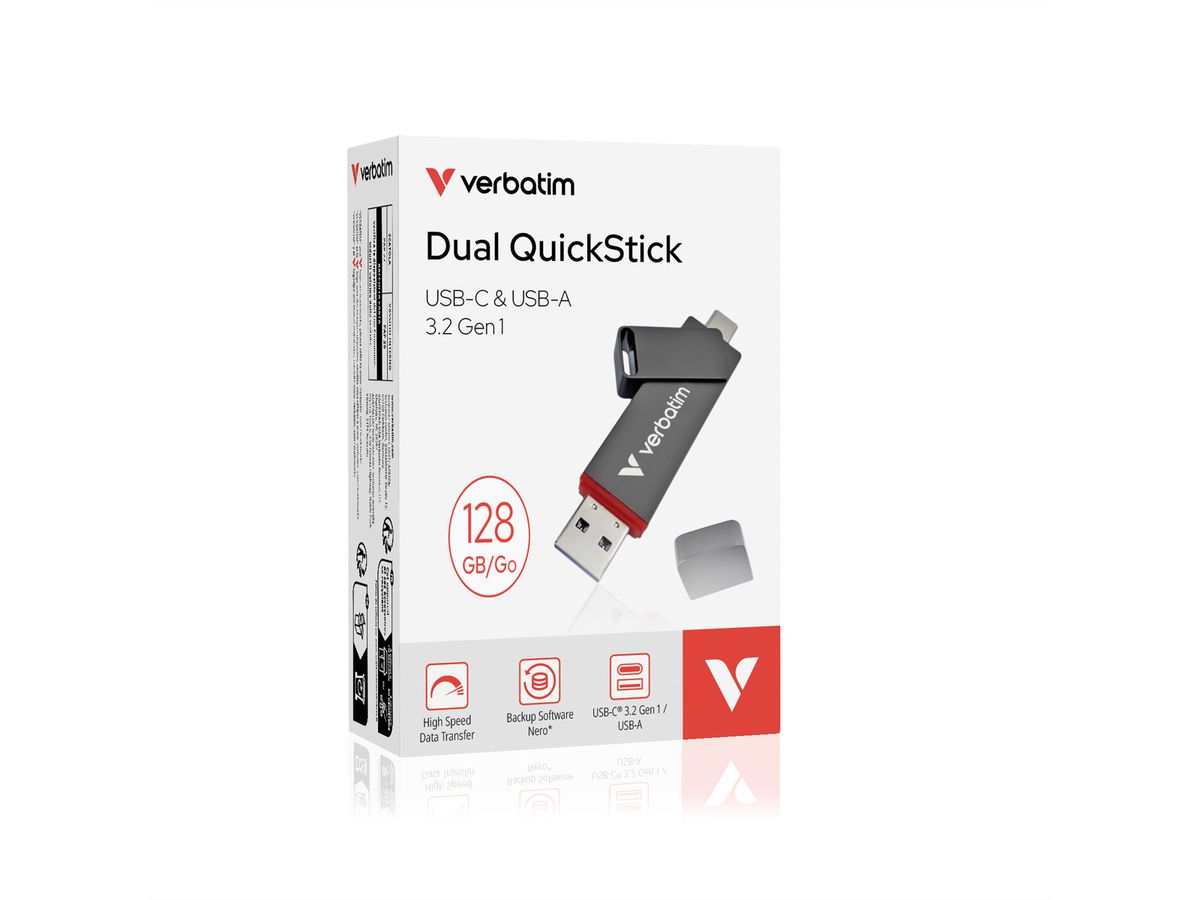 Verbatim Dual QuickStick USB-A/C 128GB