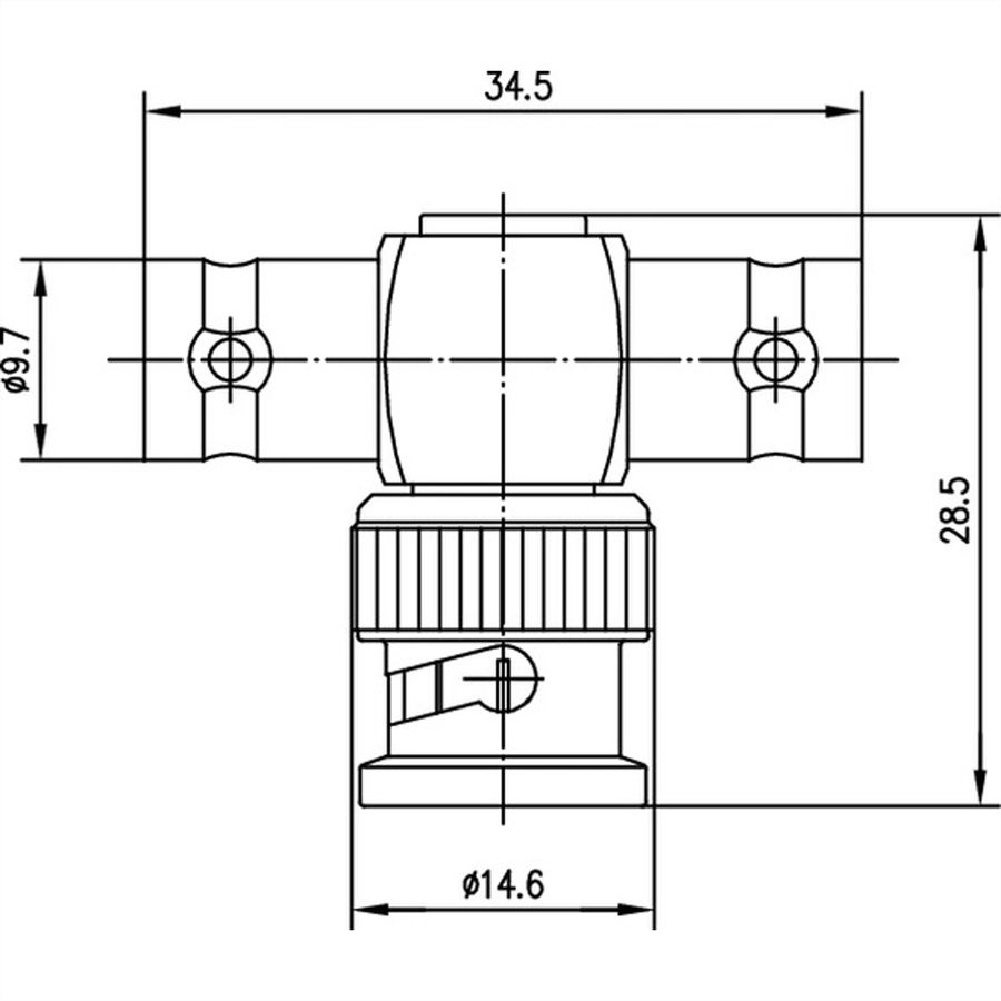 TELEGÄRTNER Raccord BNC en T 75 Ohm femelle / mâle / femelle