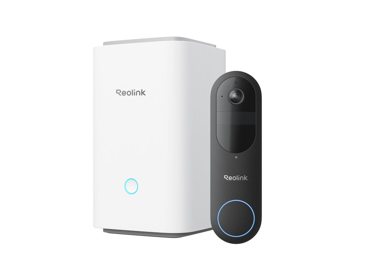 Reolink D340P Kit de sonnette, 5 MP, 134°, Wi-Fi, noir, avec Hub 1
