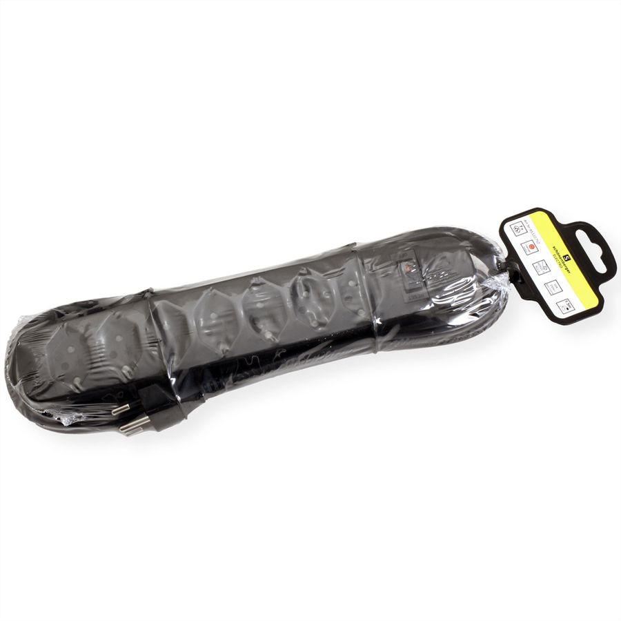 BLANK Multiprise, 7xT13, avec interrupteur, noir