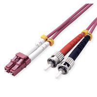 VALUE Câble FO 50/125µm, LC/ST, OM4, LSOH, violet, 1 m