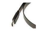 VALUE USB4 Gen 3 Kabel, Emark, C-C, ST/ST, 40Gbit/s, 100W, extra-flach, schwarz, 0,5 m