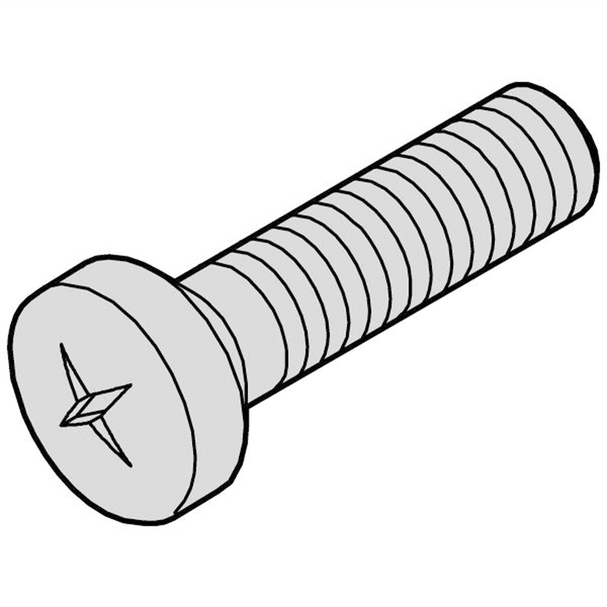 SCHROFF Linsenkopfschraube mit Kreuzschlitz - NTS LIKO.SCHR. M2,5X10 100S