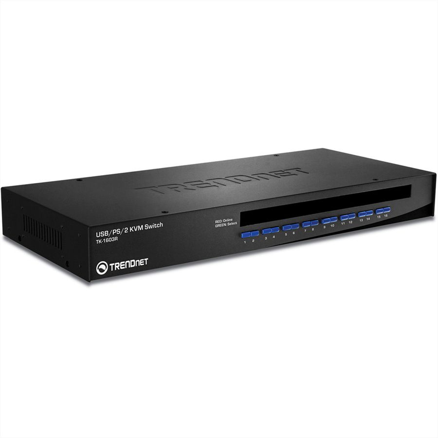 TRENDnet TK-1603R KVM Switch 16-Port USB/PS/2 Rack Mount