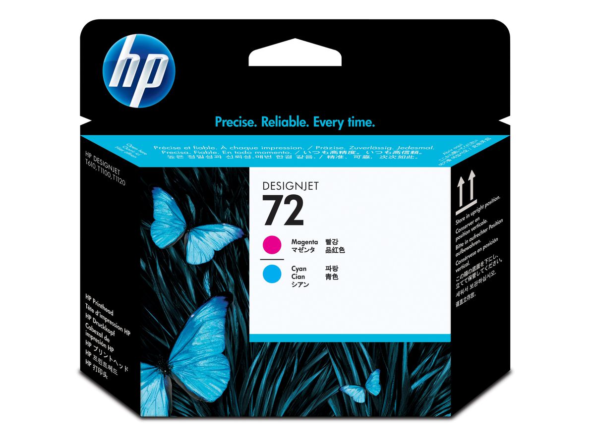HP 72 Magenta und Cyan Druckkopf
