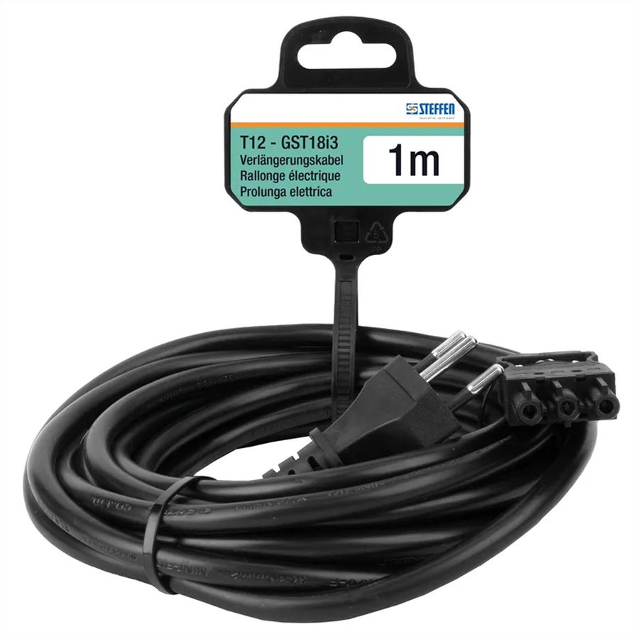 Steffen Verlängerungskabel Td, T12-GST18i3 1m schwarz