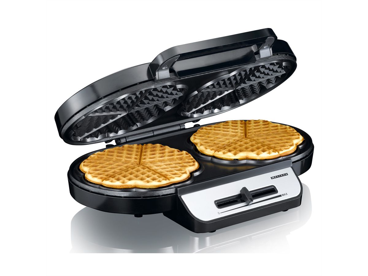 Melissa Gaufrier 16250087, Gaufrier double, noir/ss, 1200W