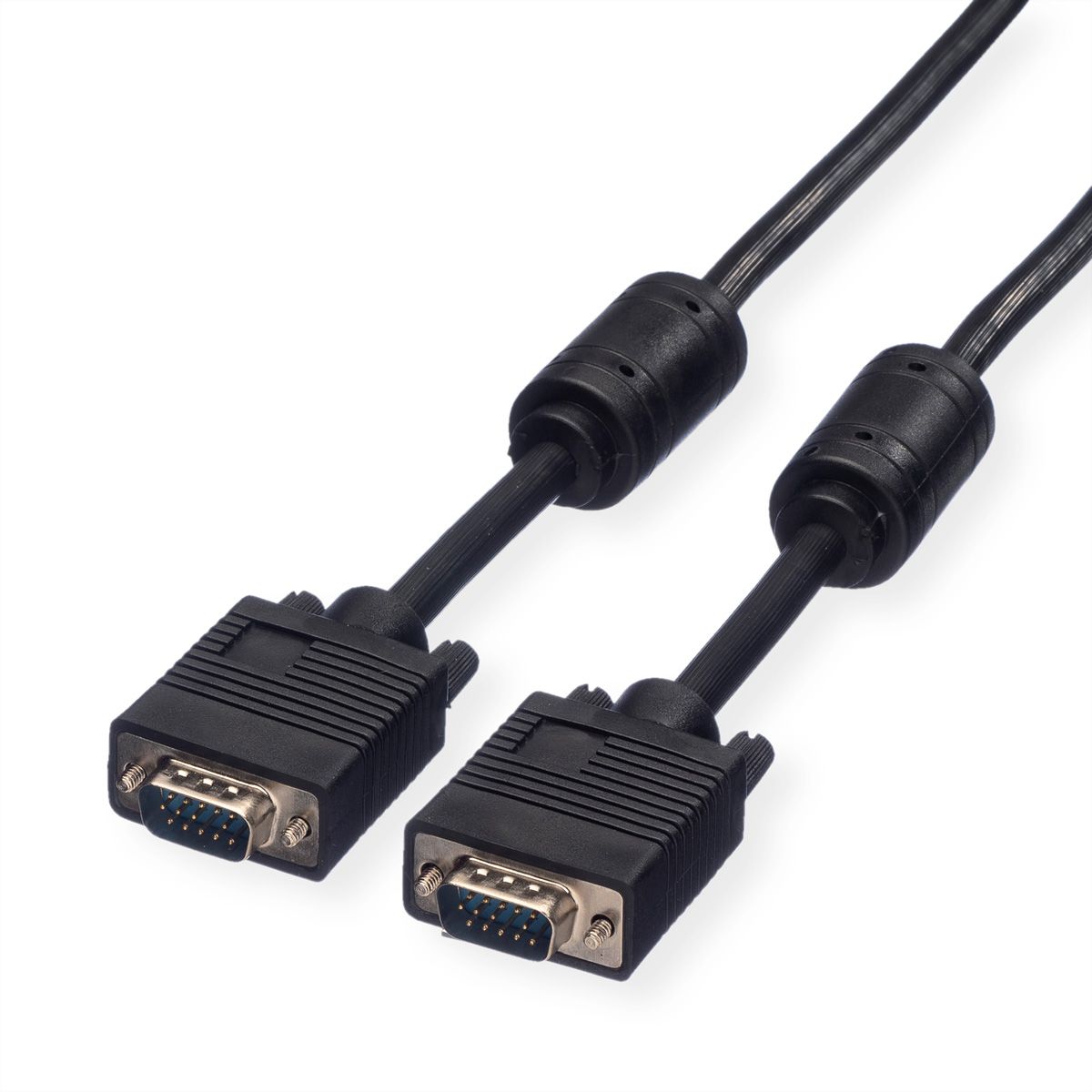 ROLINE SVGA-Kabel HD15 ST - ST mit Ferritkern, 2 m