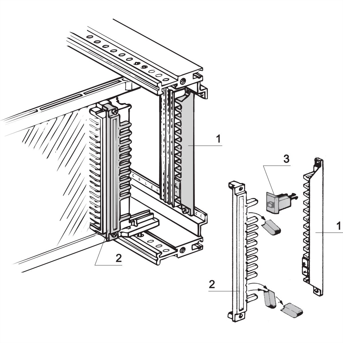 Bande de codage SCHROFF pour connecteur femelle avec 2 broches