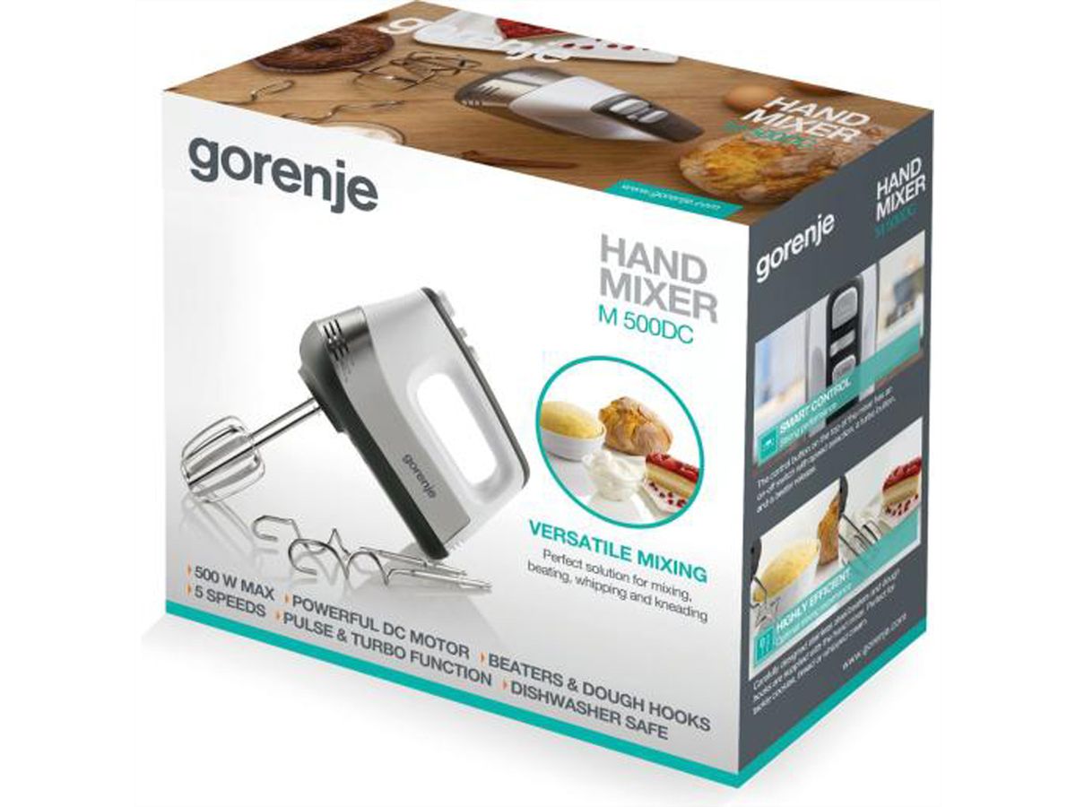 Gorenje Handmixer M500DC, 500W, weiss