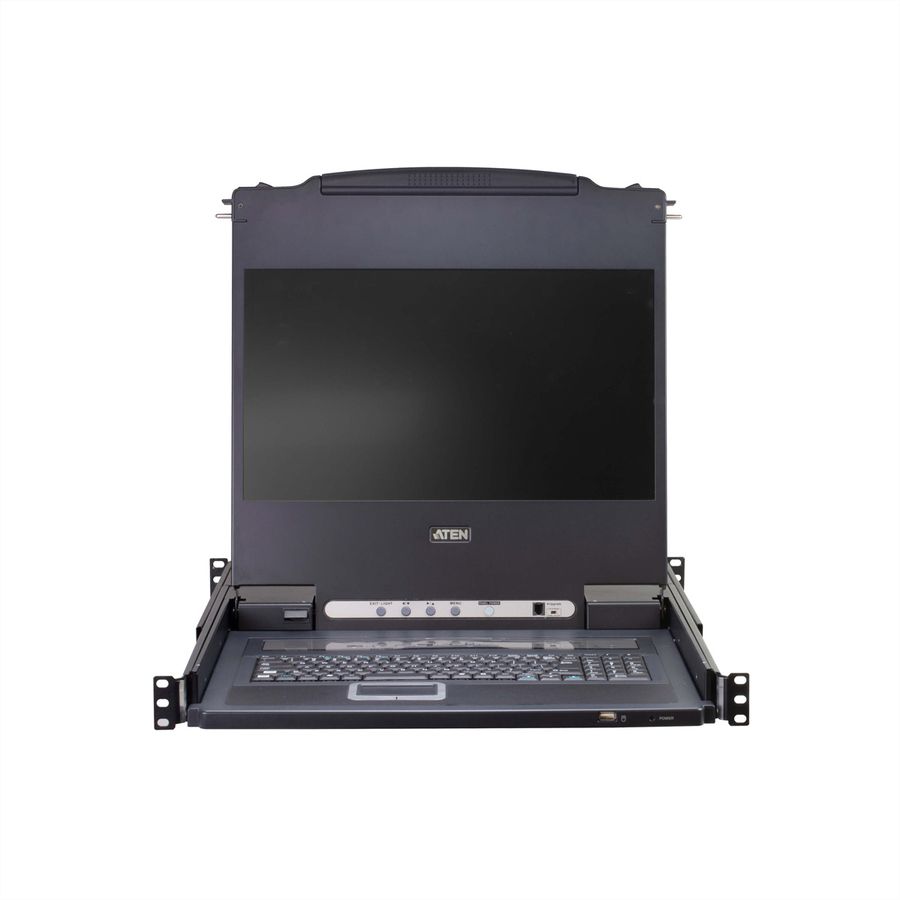 ATEN CL5708MW 43cm wide LCD KVM Switch, USB-PS/2,VGA, 8 Port, ES-Layout
