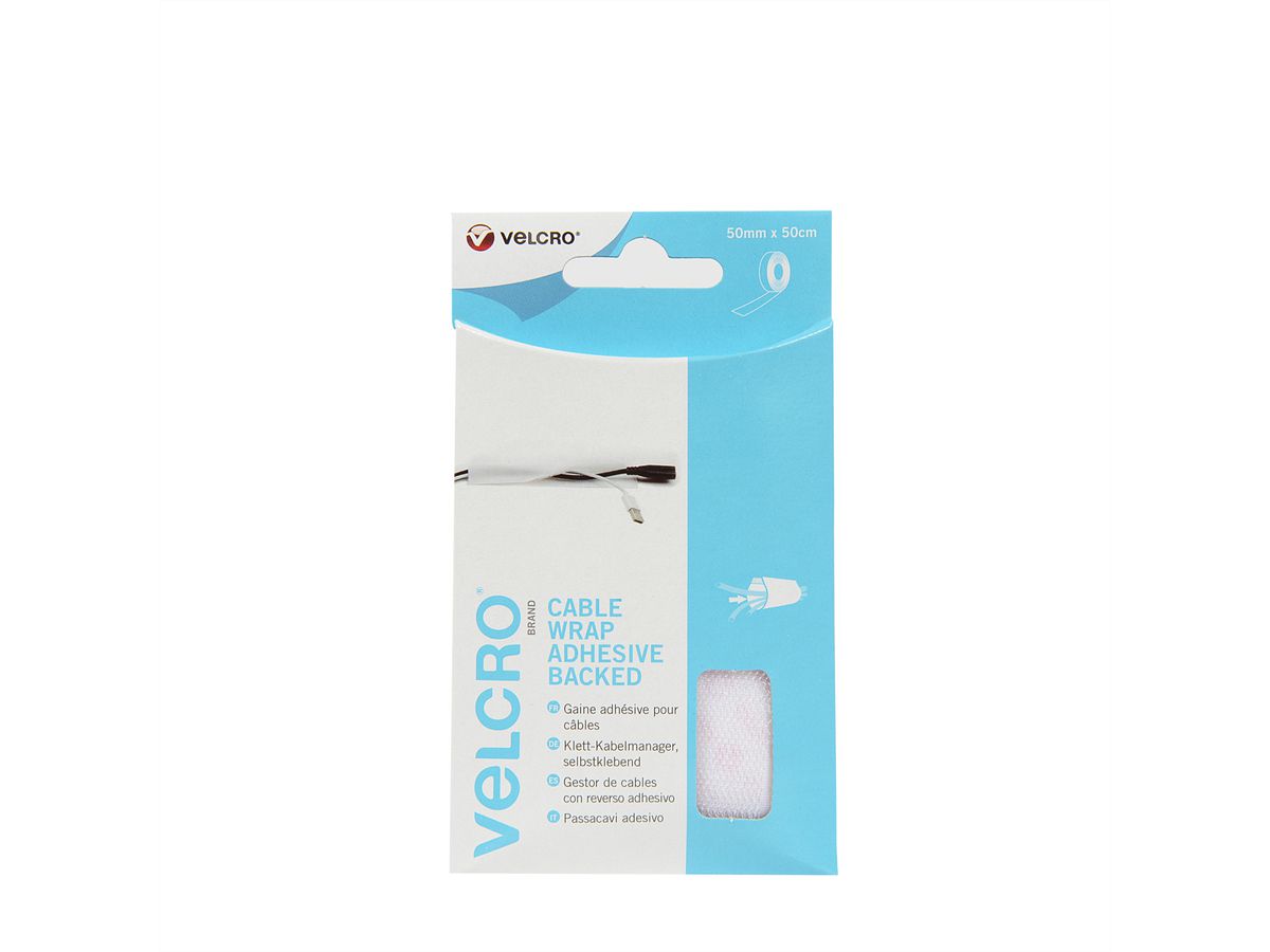 VELCRO® Klett-Kabelmanager 50mm x 50cm Weiß