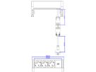BACHMANN DESK2 3xCEE7/3 , GST18 incl. Zuleitung 1,5m, weiß