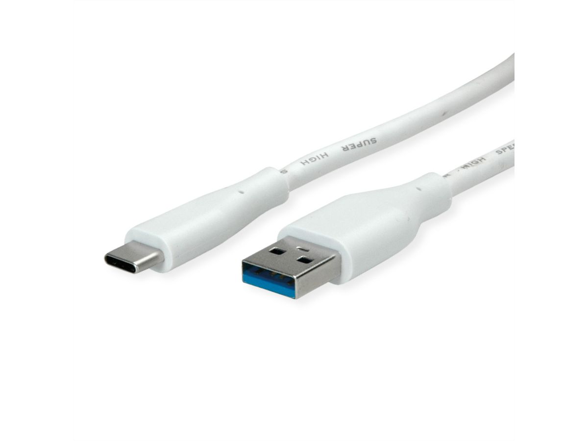 VALUE USB 3.2 Gen 1 Kabel, Typ-A-C, ST/ST, weiss, 2 m