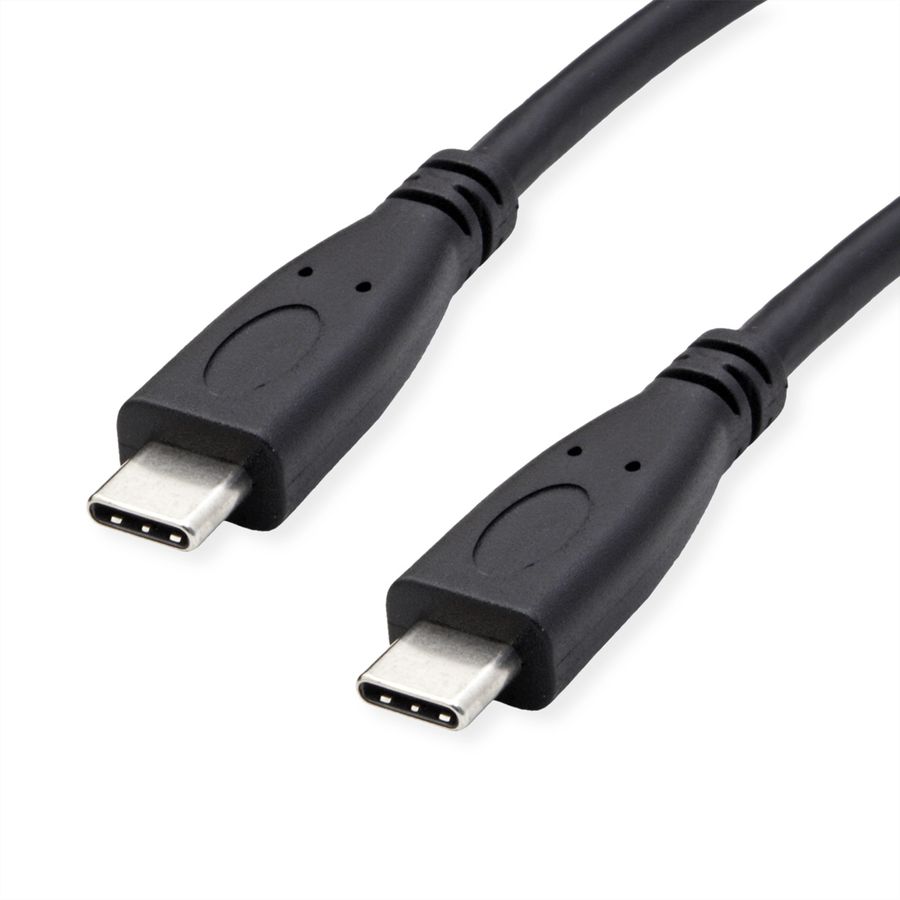 ROLINE GREEN USB 3.2 Gen 2 Kabel, USB C-C, ST/ST, 4K UHD-1, 10Gbit/s, Emark, 100W, schwarz, 1 m