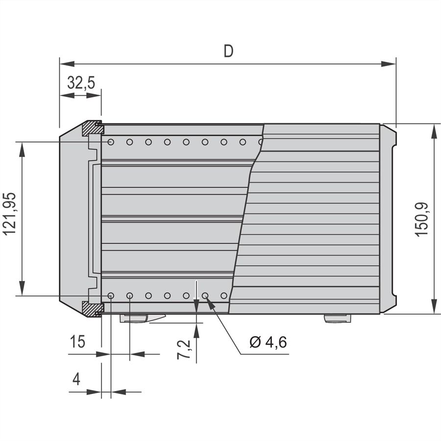 SCHROFF Komplettgehäuse, EMV-geschirmt - PROPAC PRO GEH.3HE 84TE 506T