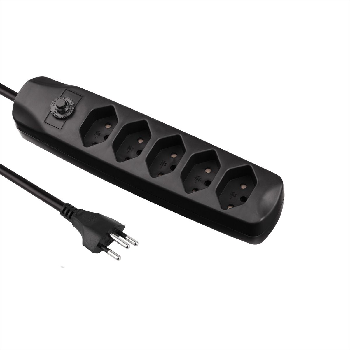 BLANK Multiprise, 5xT13, sans interrupteur, noir