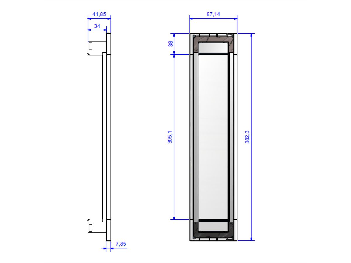 BACHMANN POWER FRAME COVER 6x RAL9010, cadre ws