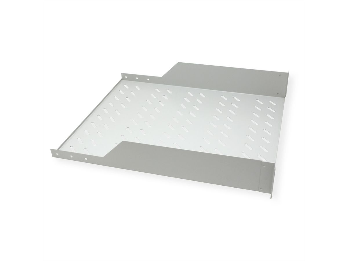 ROLINE 19-Zoll Fachboden 2 HE 550 T, 25kg Tragkraft grau