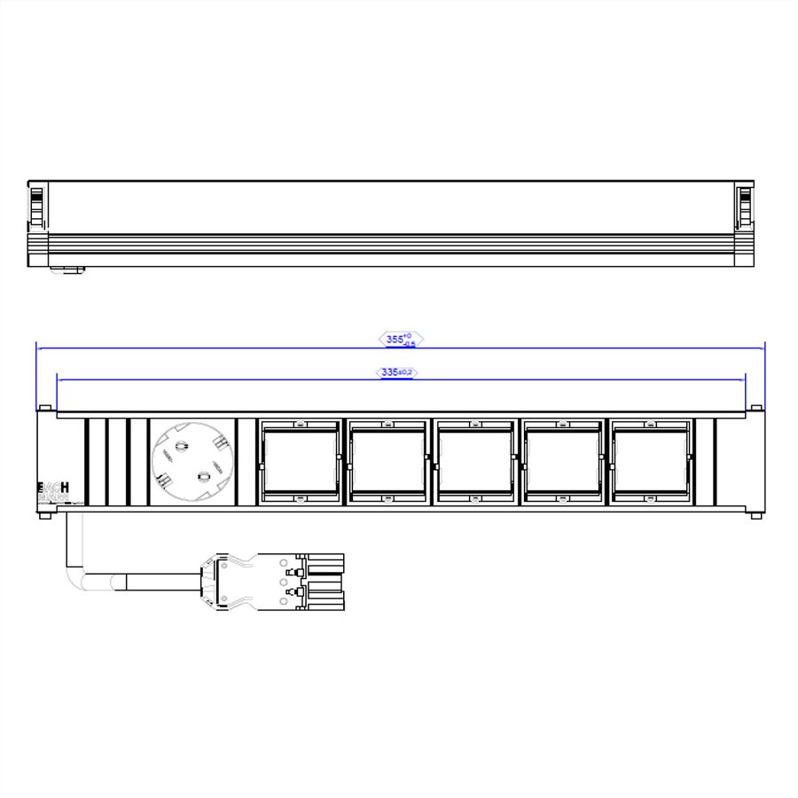 BACHMANN CONI Large 1x contact de protection 5x ABD