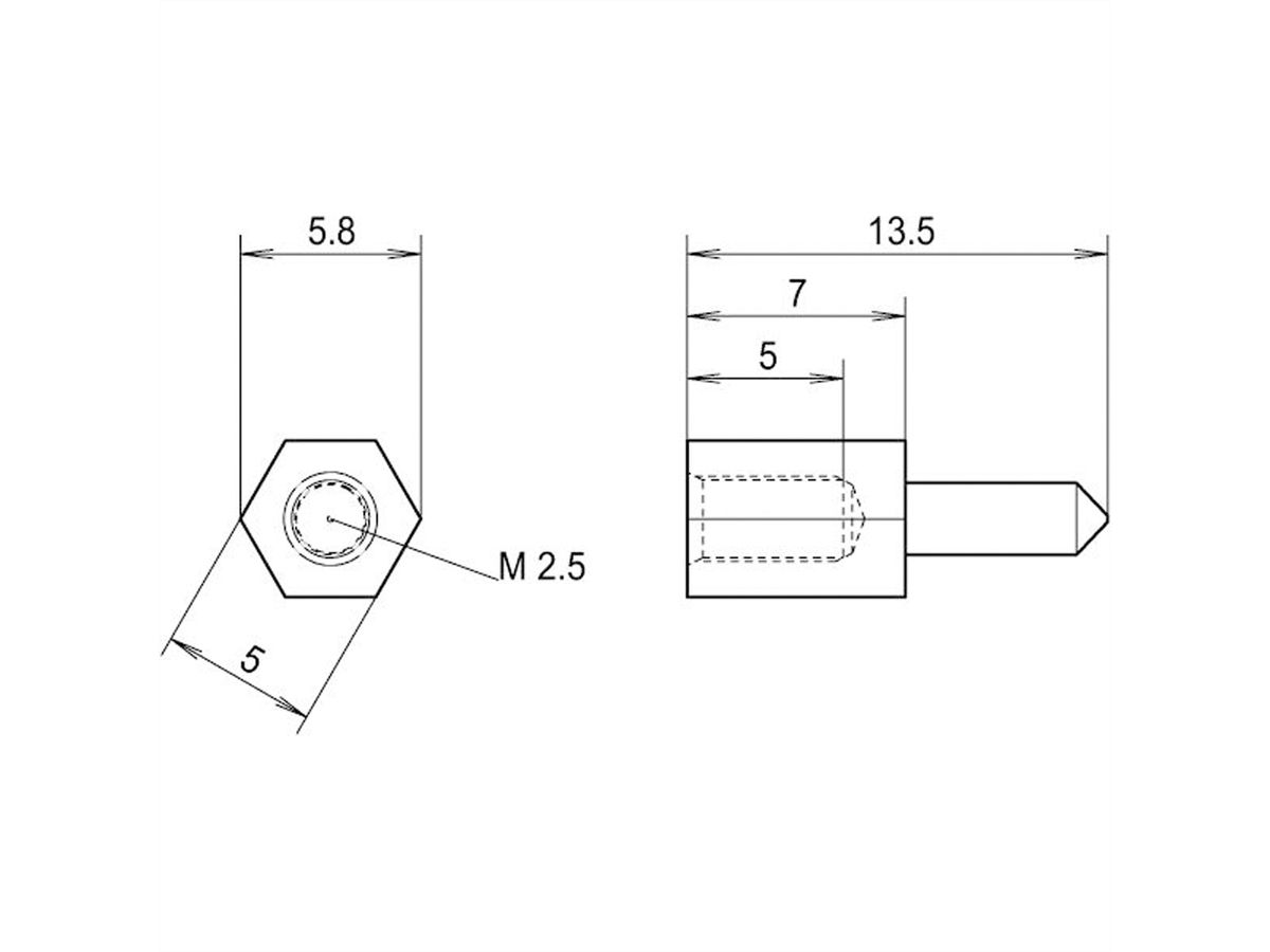 SCHROFF Spannungs-Codierstift für PMC Mezzanine-Karten - CODIERSTIFT 5V 3,3V PMC-KART