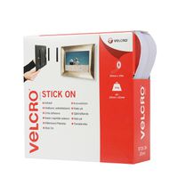 VELCRO® Bande 20mmx10m blanc, crochets & velours autocollants