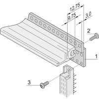 SCHROFF Z-Schiene für Steckverbinder nach EN 60603-2 (DIN 41612) - Z-SCHIENE 40TE F.DIN41612