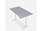WRK21 Schreibtisch Smart 100 x 60 cm, Höhenverstellbar, Grau Uni / Weiss