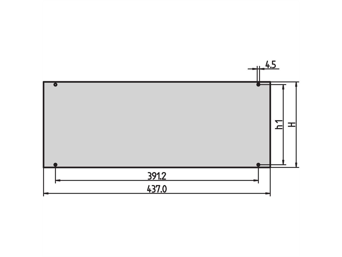 SCHROFF Gesamtfrontplatte - FRONTPLATTE 4HE