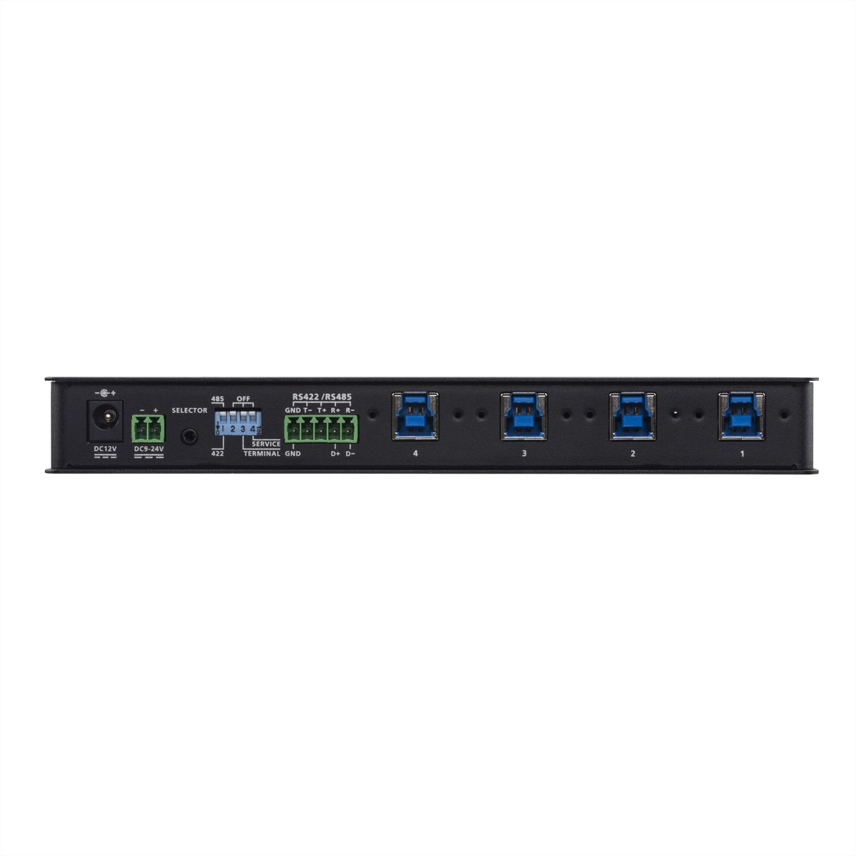 ATEN US3344i Commutateur de hub industriel USB 3.1 Gen1 4 x 4