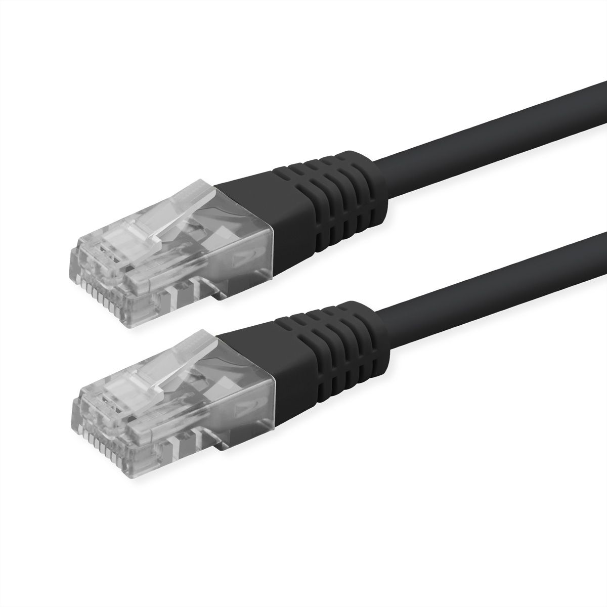 ROLINE Cordon Cat.6 (Classe E), UTP, PoE, noir, 2 m