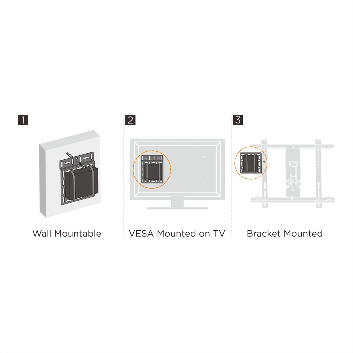 ROLINE Media-Player Halterung, klein (202 x 160 mm), bis 1 kg