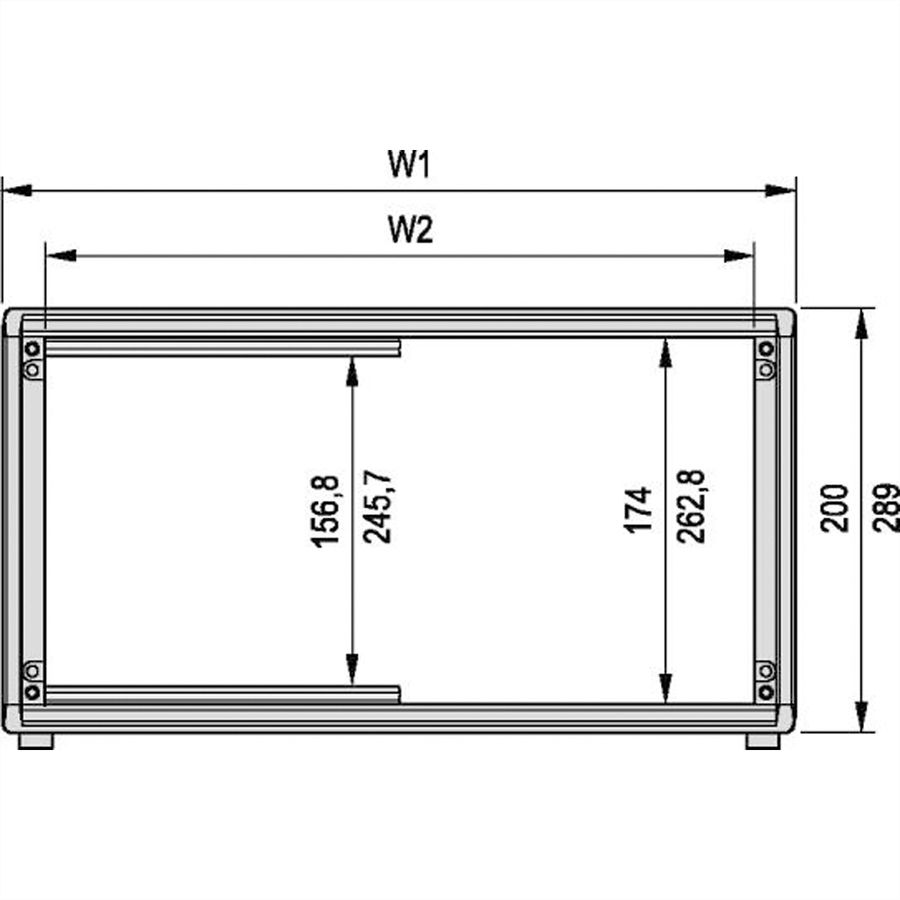 Mallette PropacPRO SCHROFF, non blindée, 4 U, 42 HP, 266 mm