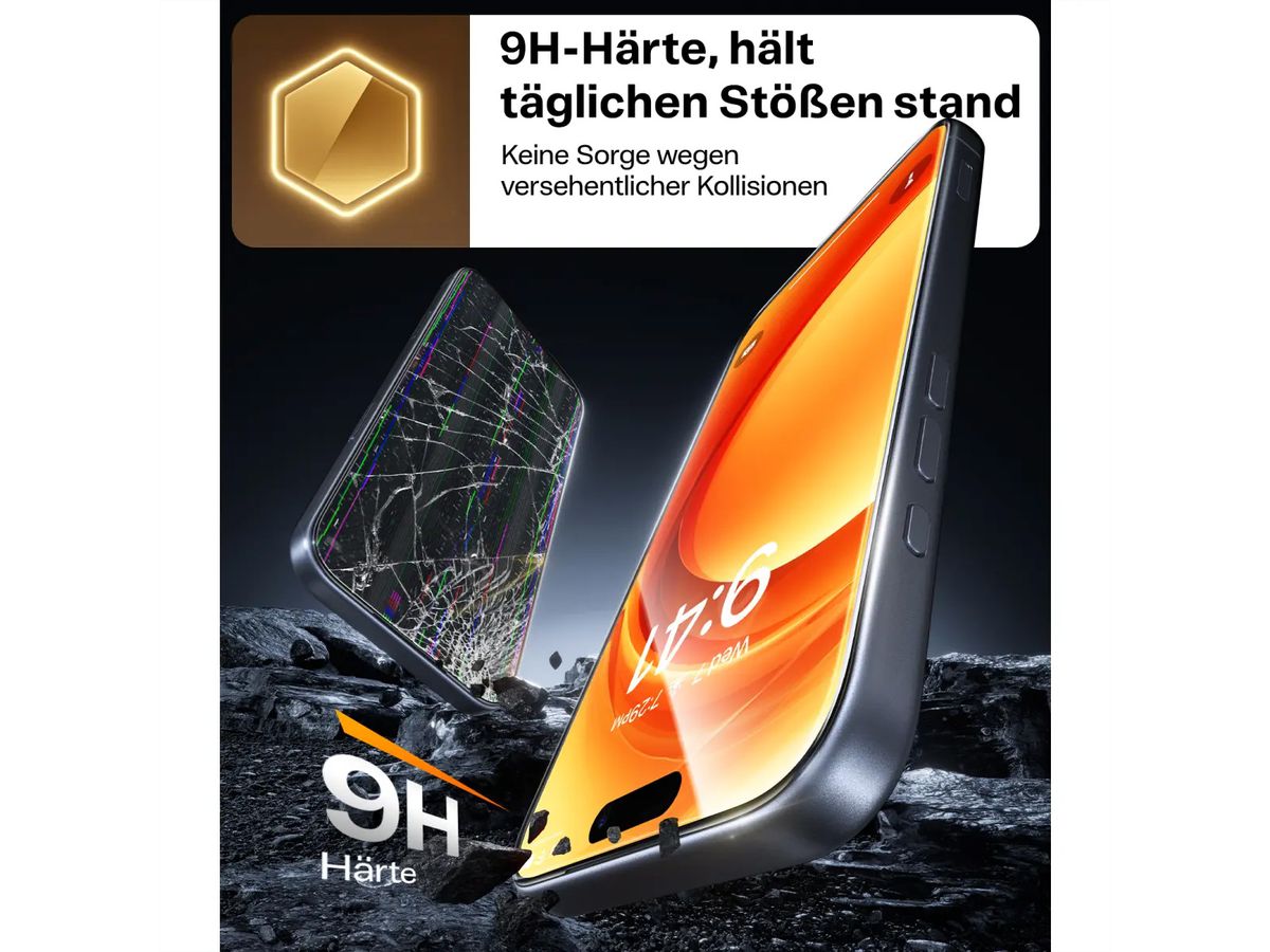 Torras Install Master Displayschutz, iPhone 17, transparent