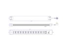 BACHMANN CONNECTUS Multiprise 12x contact de protection, plastique, avec interrupteur, 2,0 m
