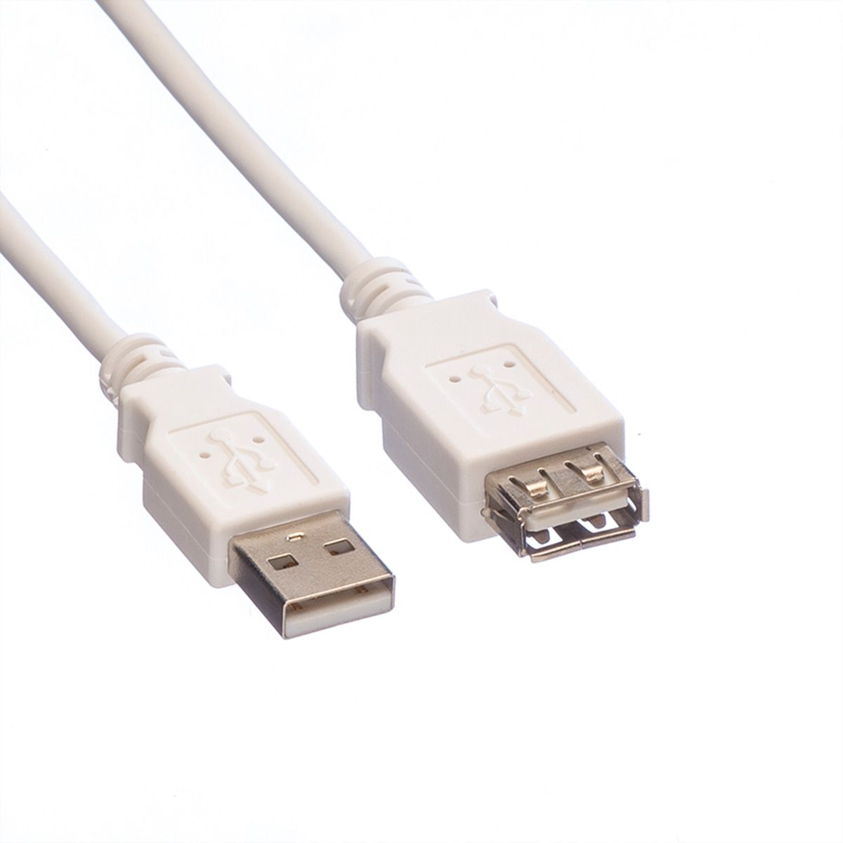 VALUE Câble USB 2.0 Type A-A, M/F, blanc, 0,8 m