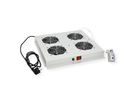 ROLINE 19" Unité de ventilation pour toit, 4 ventilateurs, thermostat, gris