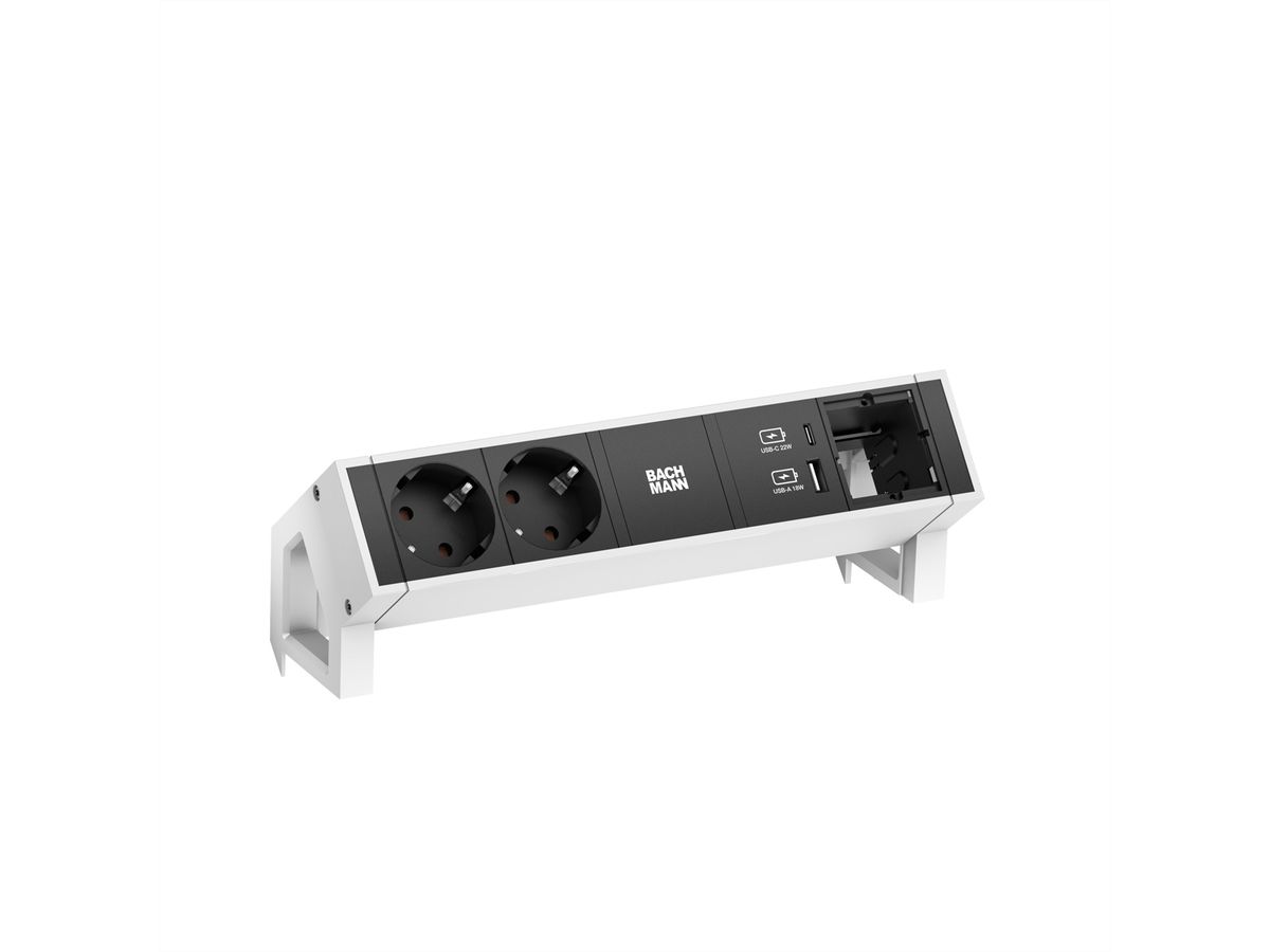 BACHMANN DESK2 2x contact de protection USB A&C
