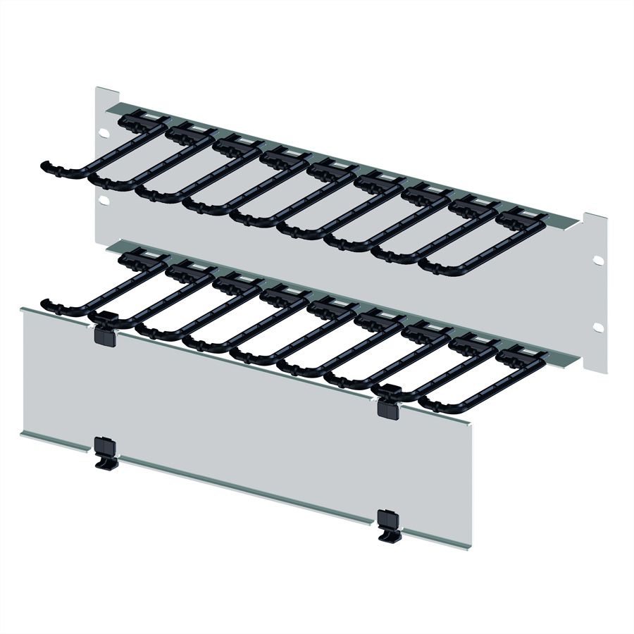 APRANET Passe-câbles 19" avec capot amovible, 2 UH