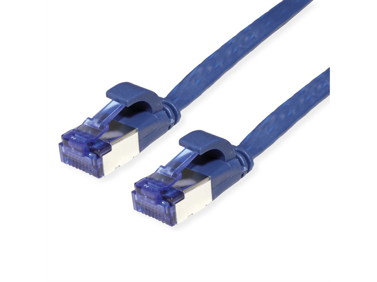 VALUE Patchkabel Kat.6A (Class EA) FTP, extra-flach, blau, 5 m