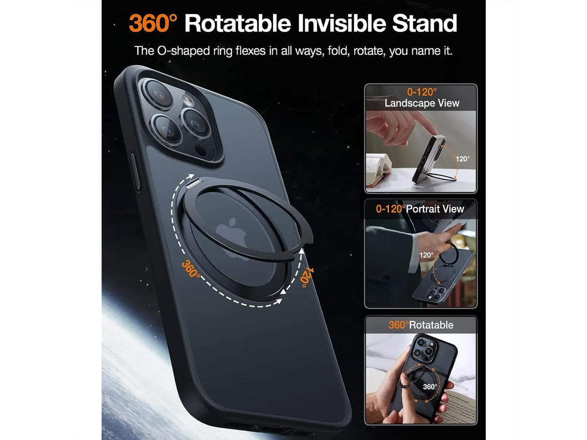 Torras UPRO Ostand Pro Case, iPhone 14 Pro, MagSafe, noir