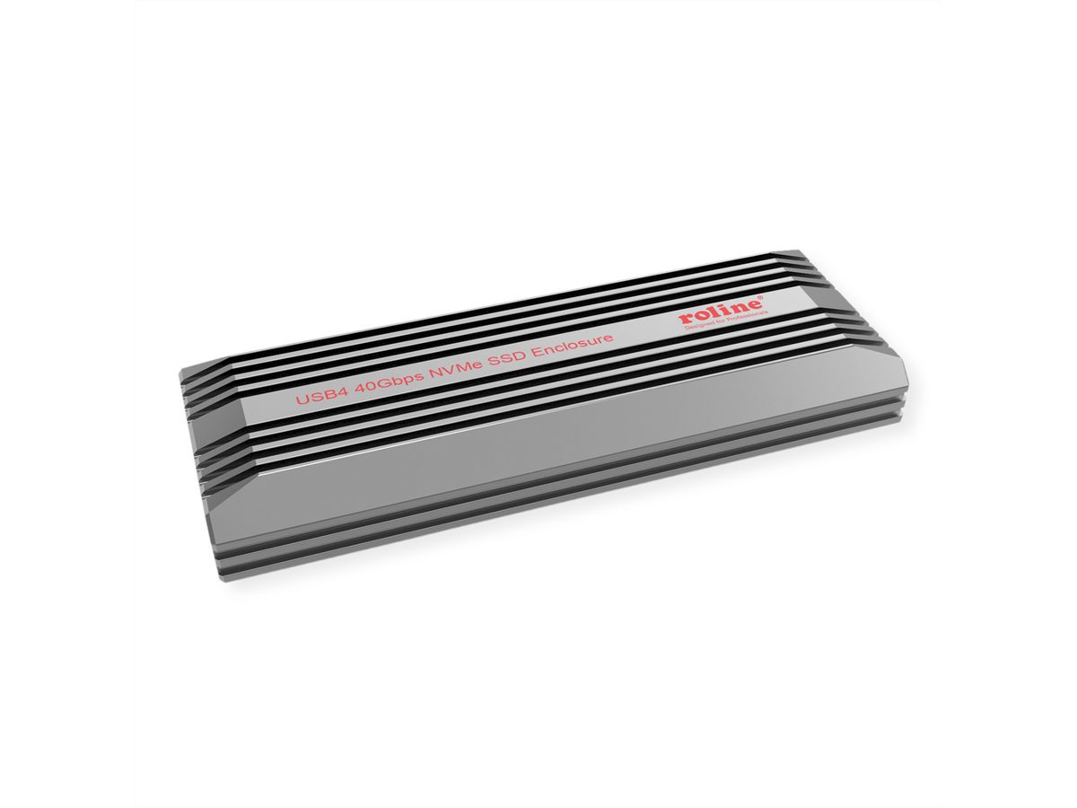 ROLINE Boîtier externe SSD, M.2, NVMe vers USB 4 Gen 3x2 type C