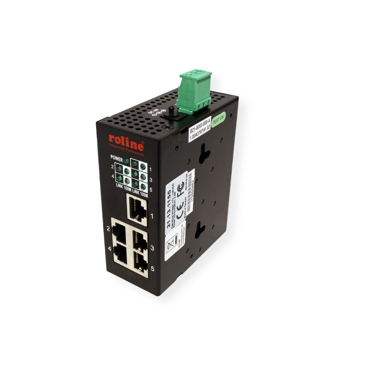 ROLINE Switch industriel 5 ports RJ-45 non administrable